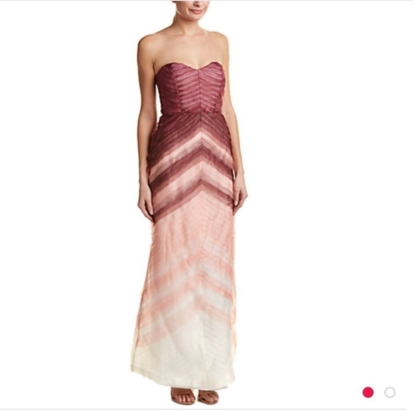 Parker Black Sweetheart Strapless Tiered Silk Gown - Picture 2 of 8